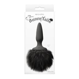Bunny Tails Mini Black Fur, image 1