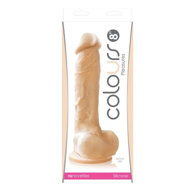 (WD)COLOURS PLEASURES 8IN DILD WHITE  - Image 1