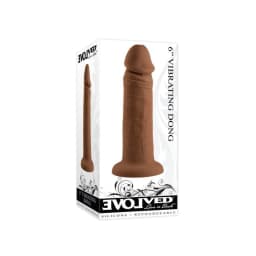 Evolved 6in Girthy Vibrati Dong Dark, image 2