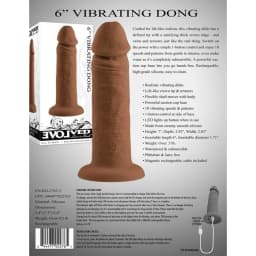 Evolved 6in Girthy Vibrati Dong Dark, image 5
