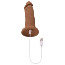 Evolved 6in Girthy Vibrati Dong Dark, image 7