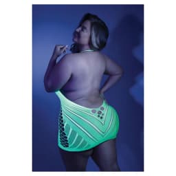 Glow Shock Value Halter Dr Neon Green Q/S, image 2