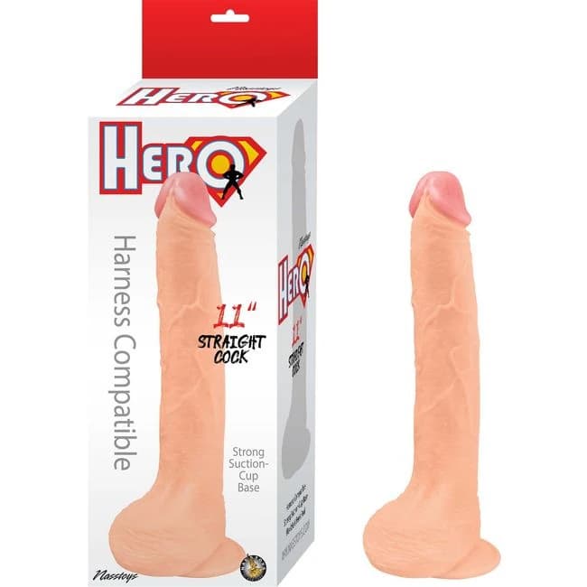 (wd)hero 11in Straight Cock Wh - Image 1