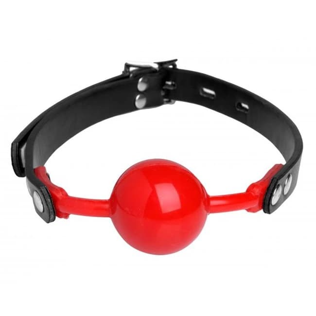 (wd)master Series Hush Red Silicone Ball Gag - Image 1