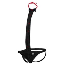 (wd)mob Tuxedo Lace Thong Blac S/m - Image 1