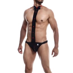 (wd)mob Tuxedo Lace Thong Blac S/m - Image 4