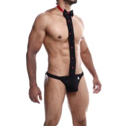 (wd)mob Tuxedo Lace Thong Blac S/m - Image 5