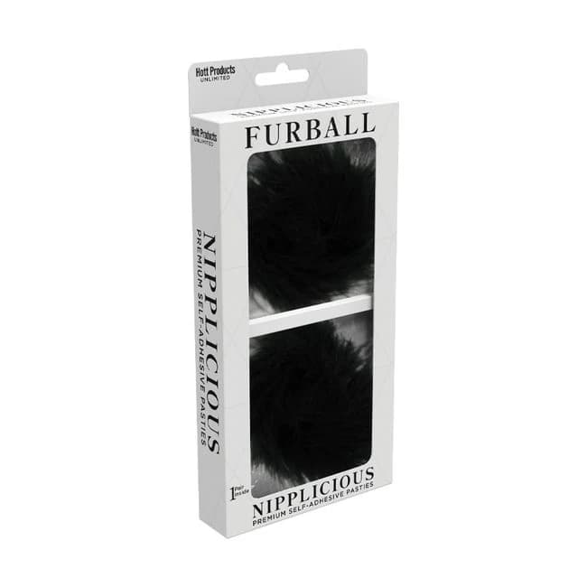 (WD)NIPPLICIOUS FURBALL PASTIE BLACK  - Image 1