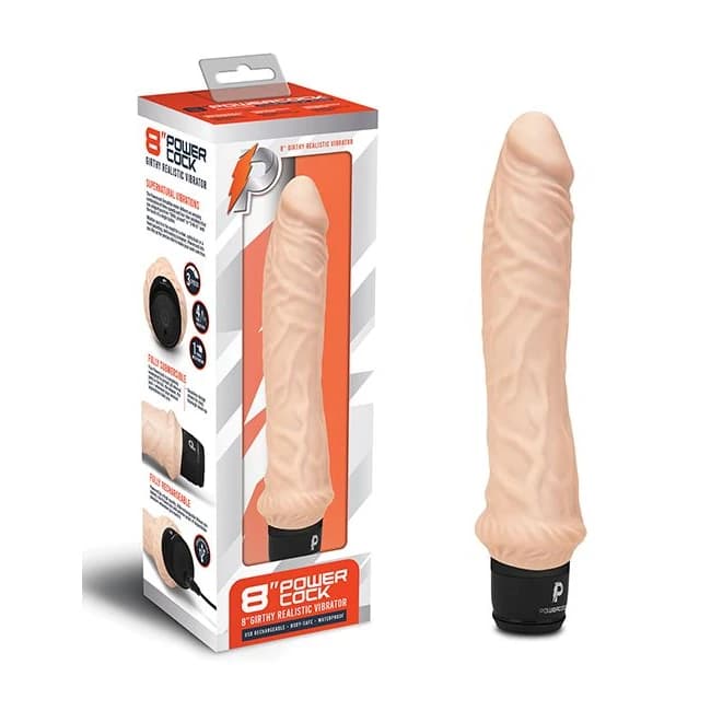 (wd)powercocks 8in Girthy Vibr Nude - Image 1