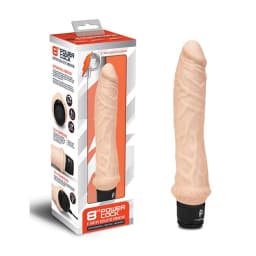 Powercocks 8in Girthy Vibr Nude, image 1