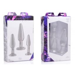 (wd)prisms Dosha 3 Piece Glass Anal Plug Kit - Image 3