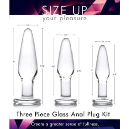 (wd)prisms Dosha 3 Piece Glass Anal Plug Kit - Image 5