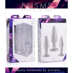 (wd)prisms Dosha 3 Piece Glass Anal Plug Kit - Image 9