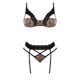 (wd)purrfect Bra & Garter Pant Leopard L/xl - Image 3
