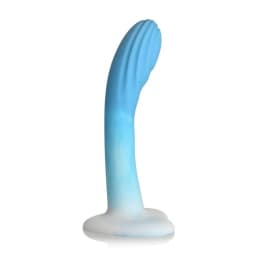 Simply Sweet Rippled Silic Dildo Blue/white, image 1