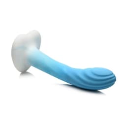 Simply Sweet Rippled Silic Dildo Blue/white, image 4