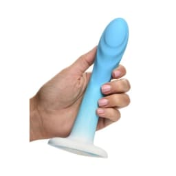 Simply Sweet Rippled Silic Dildo Blue/white, image 9