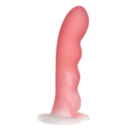 (wd)simply Sweet Wavy Silicone Dildo Pink/white - Image 1