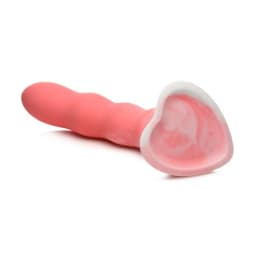 (wd)simply Sweet Wavy Silicone Dildo Pink/white - Image 4