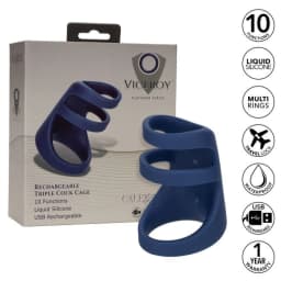 Viceroy Rechargeable Tripl Cock Cage, image 6