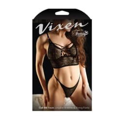 (wd)vixen Call Me Yours Bralet Thong Black O/s - Image 3