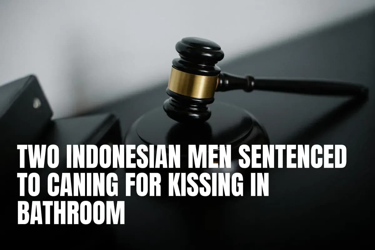 Two Indonesian men sentenced to caning for kissing in bathroom