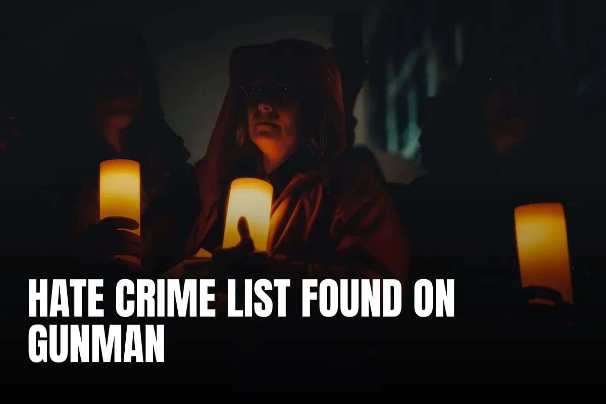 A moody image of people holding candles in a nighttime vigil, creating a serene atmosphere.