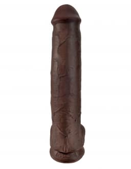 King Cock 15 Inch Cock with Balls Brown, image 2