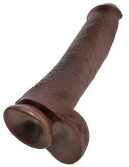 King Cock 15 Inch Cock with Balls Brown, image 4