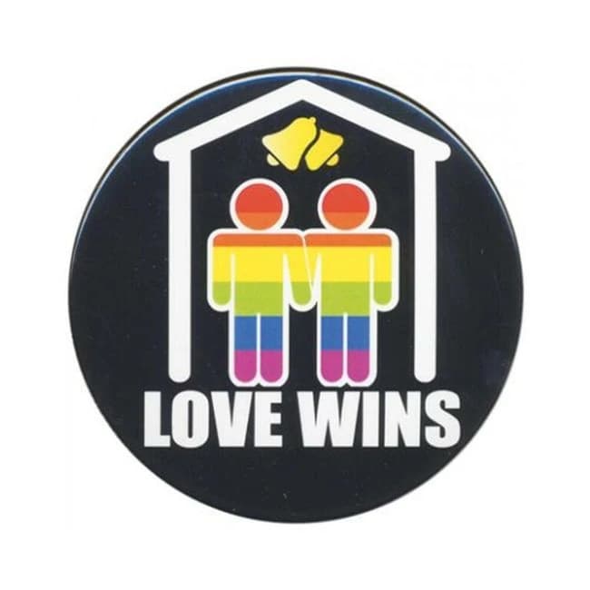 3 Inches Bachelorette Button Man Man Men Love Wins, image 1