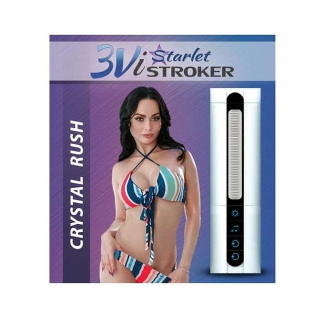 3vi Talking, Vibrating, Suction Starlet Stroker Crystal Rush, image 1