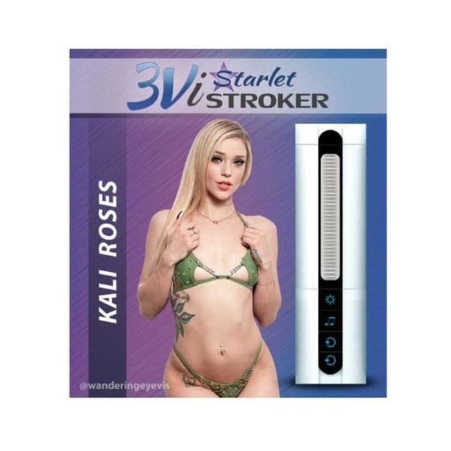 3vi Talking, Vibrating, Suction Starlet Stroker Kali Roses, image 1
