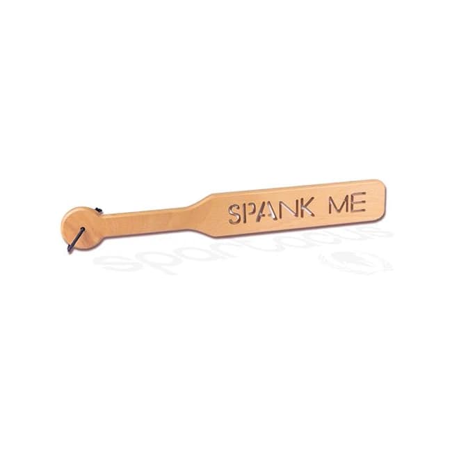 40cm Zelkova Wood Paddle W/ Impression Spank Me - Image 1 40cm Zelkova Wood Paddle W/ Impression Spank Me - Image 1