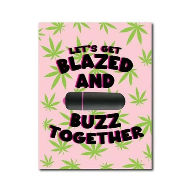 420 Foreplay Blazed Greeting Card w/ Rock Candy Vibrator & Fresh Vibes Towelettes, image 1