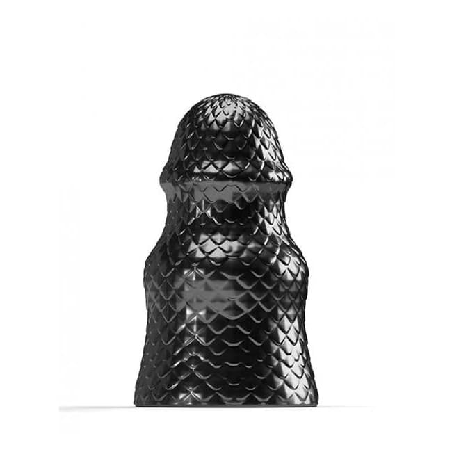 665 Stretch'r Scaly Butt Plug - L Black Metallic, image 1