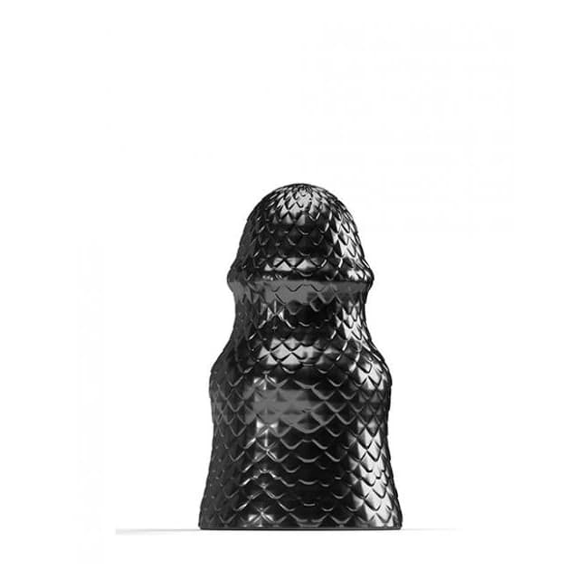 665 Stretch'r Scaly Butt Plug - M Black Metallic, image 1
