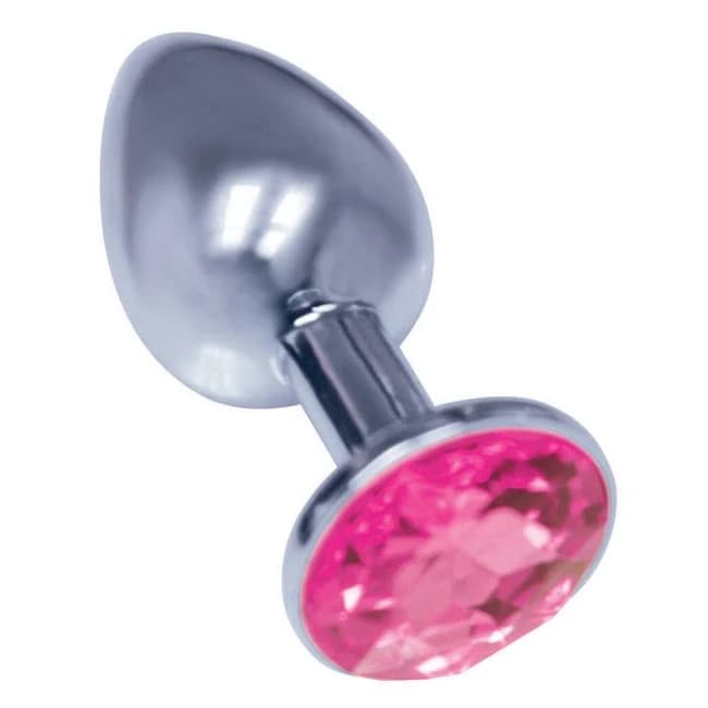 9's Silver Starter Bejeweled Stainless Steel Plug - Image 1