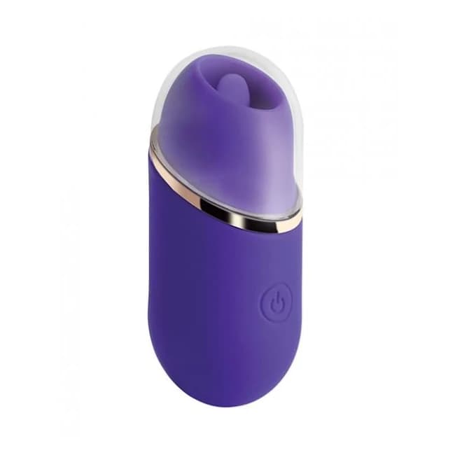 Abby Mini Clit Licking Vibrator Tongue Sex Toy - Purple - Image 1 Abby Mini Clit Licking Vibrator Tongue Sex Toy - Purple - Image 1