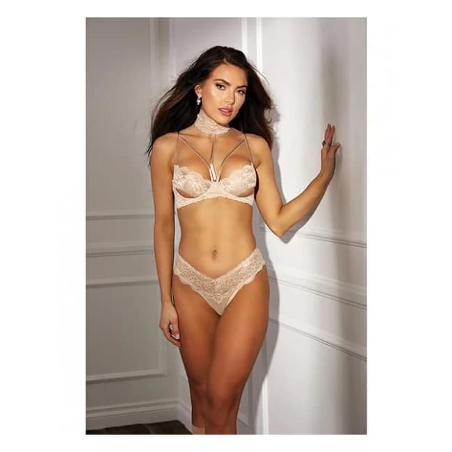 Absolutely Beautiful Stretch Lace Collard Bra & Panty, image 1