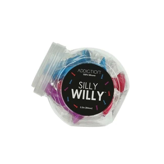 Addiction Silly Willy 3.3in Mini Dongs 12pc Display - Image 1 Addiction Silly Willy 3.3in Mini Dongs 12pc Display - Image 1