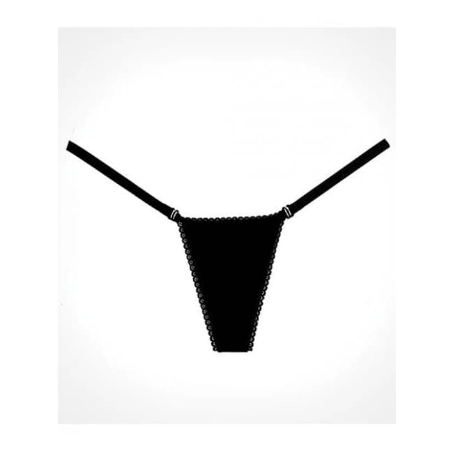 Adore Between the Cheats Velvet Panty Black O/S, image 1