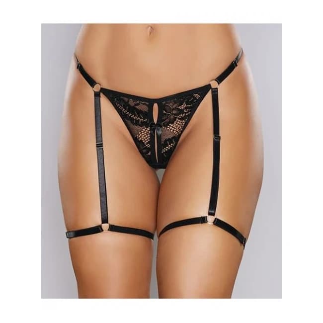 Adore Say It with Garters Lace Thong, image 1