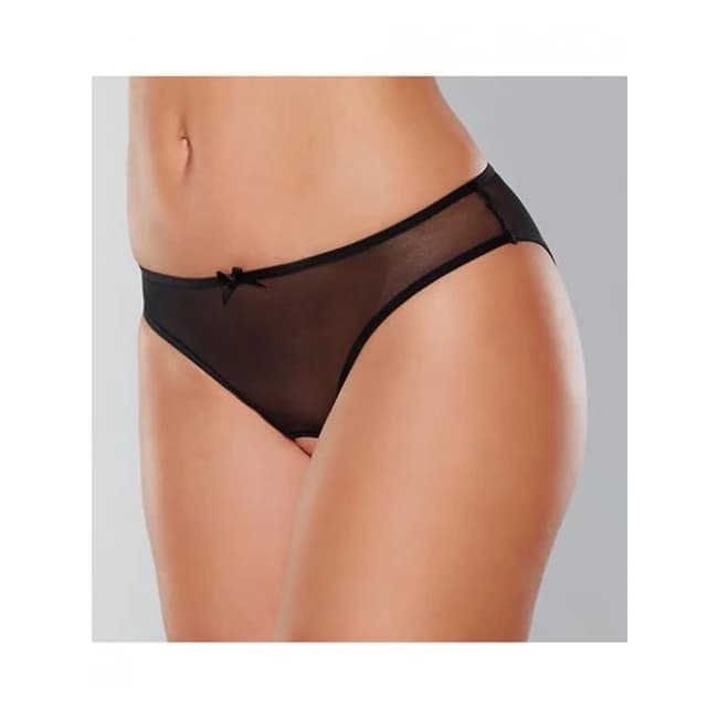 Adore Wild Nite Mesh Open Back Panty Black O/S, image 1
