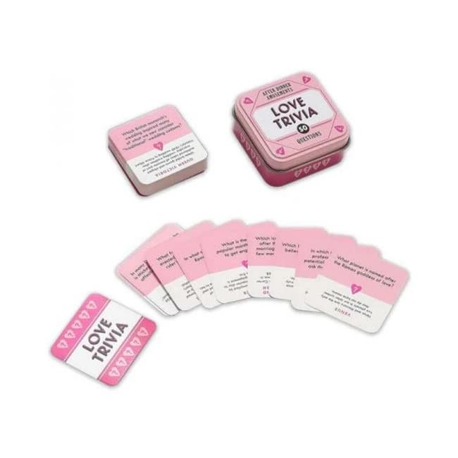 After Dinner Amusements Love Trivia 50 Questions Game, image 1