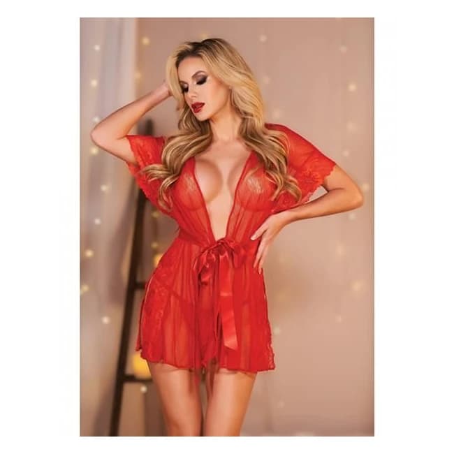 Allure Leah Lace & Mesh Open Side Cover up, image 1