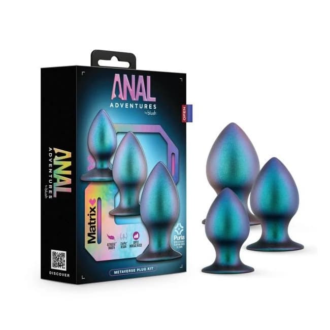 Anal Adventures Matrix Meta Verse Plug Kit Dark Milennia - Image 1 Anal Adventures Matrix Meta Verse Plug Kit Dark Milennia - Image 1