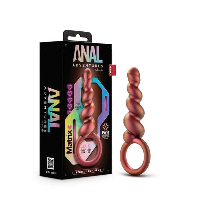 Anal Adventures Matrix Spiral Loop Plug Copper, image 1