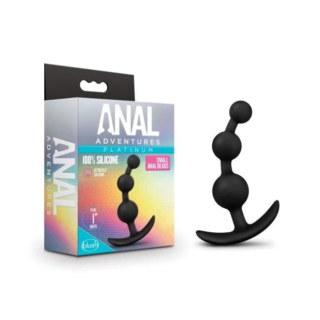 Anal Adventures Platinum Small Anal Beads Black - Image 1 Anal Adventures Platinum Small Anal Beads Black - Image 1