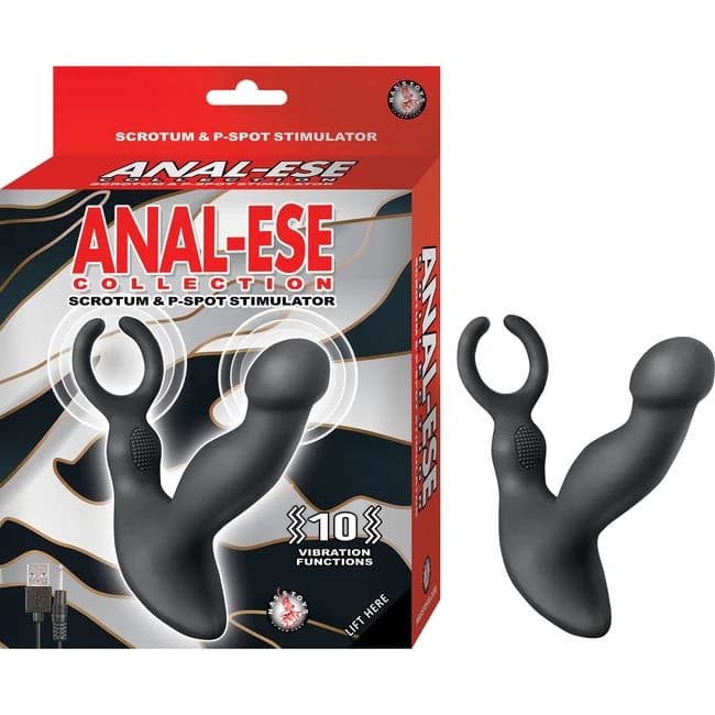 Anal-Ese Collection Scrotum & P-Spot Stimulator Black, image 1