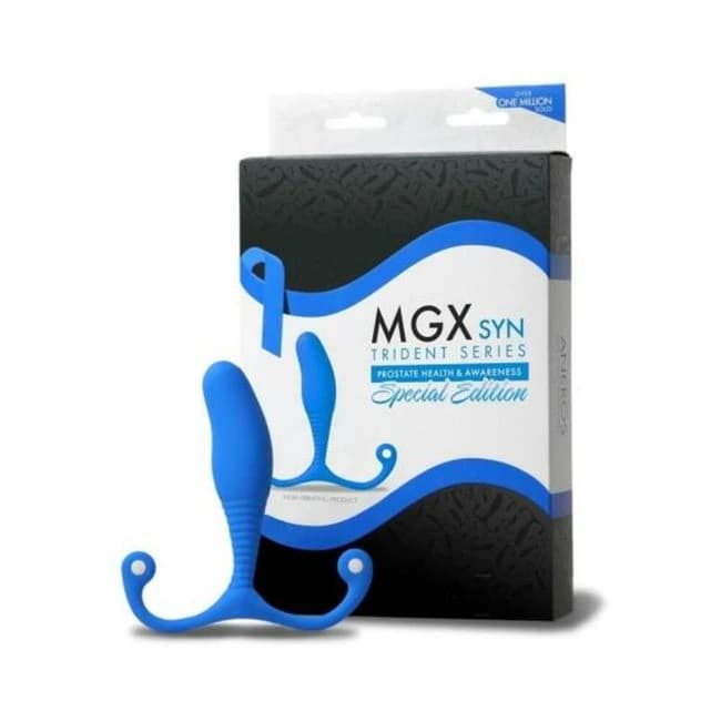 Aneros Special Edition Mgx Syn Trident Series Prostate Stimulator - Blue, image 1